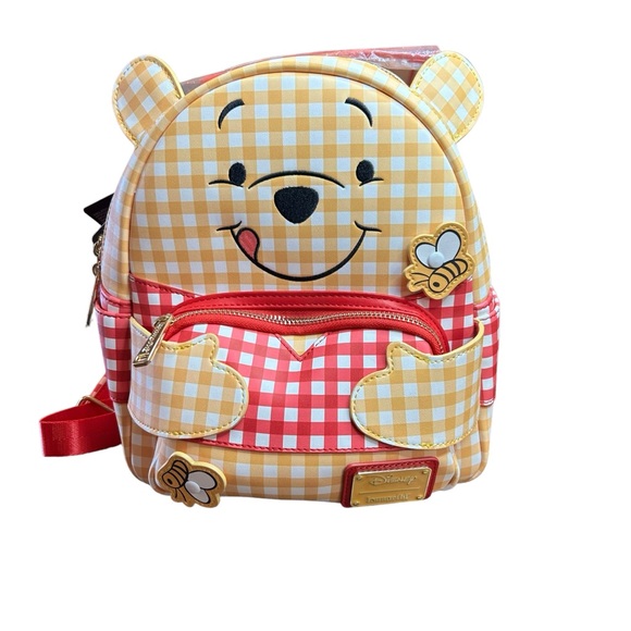 Loungefly Handbags - Loungefly Disney Winnie The Pooh Gingham Cosplay Mini Backpack NEW